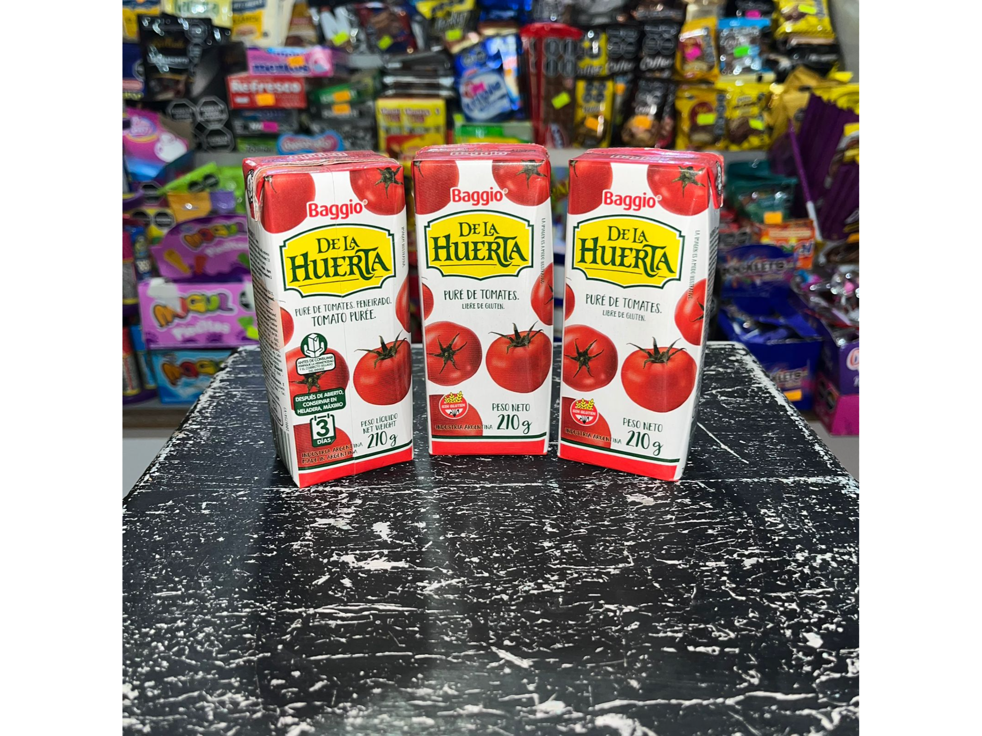 3 PURE DE TOMATE LA HUERTA MINI