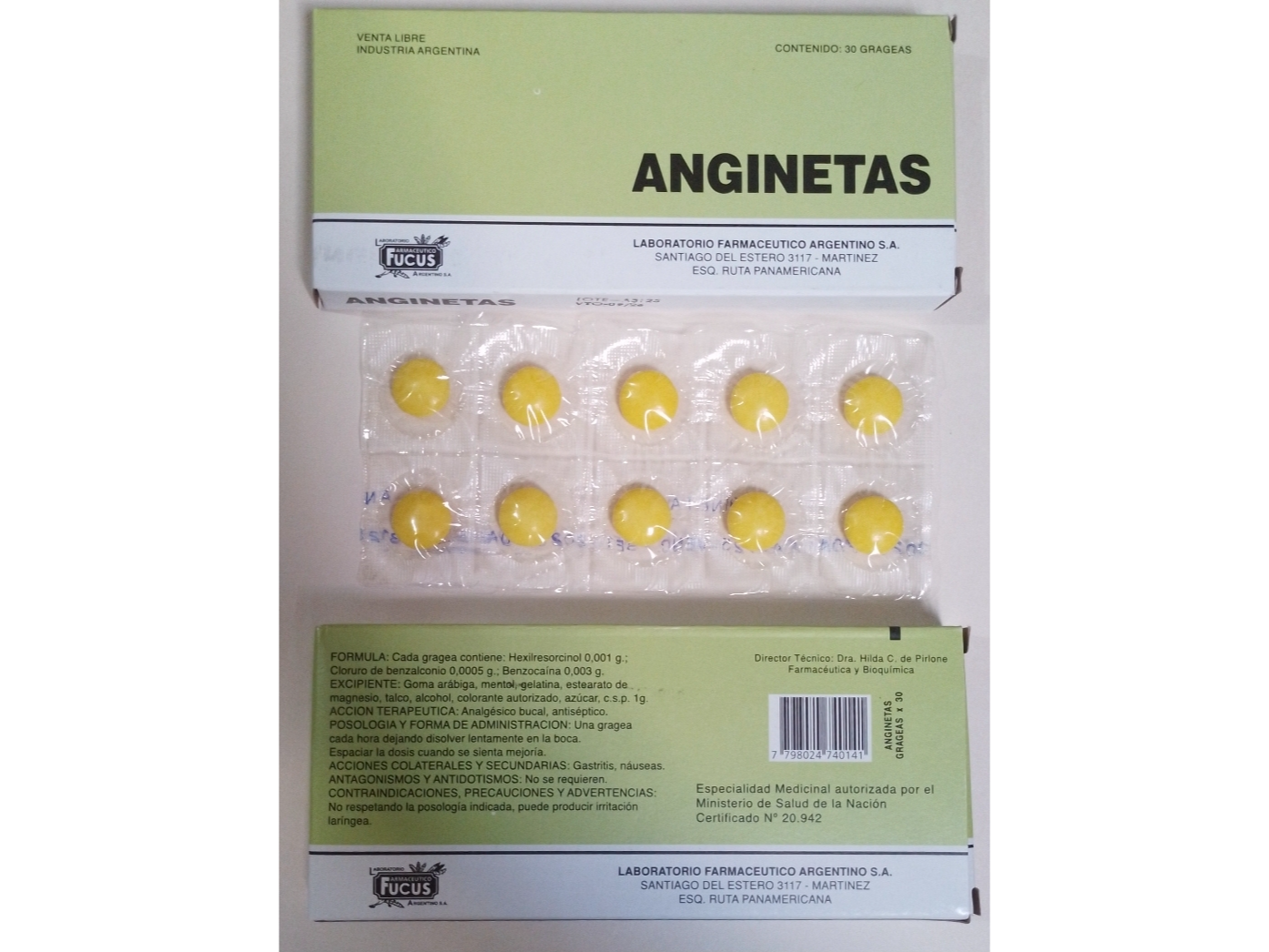 ANGINETAS PASTILLAS X30u (DOLOR DE GARGANTA)
