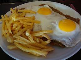 milanesa de carne a caballon