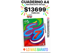 CUADERNO A4 X100 EXITO TAPA DURA