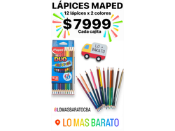 LAPICES MAPED X12 X2 COLORES