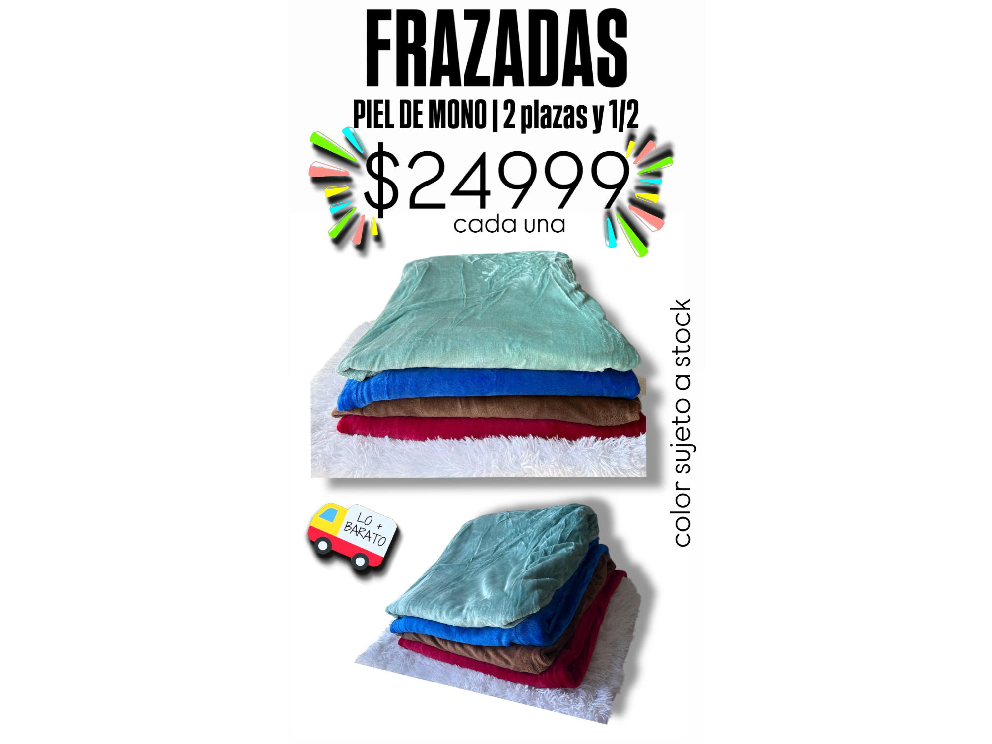 FRAZADAS PIEL DE MONO