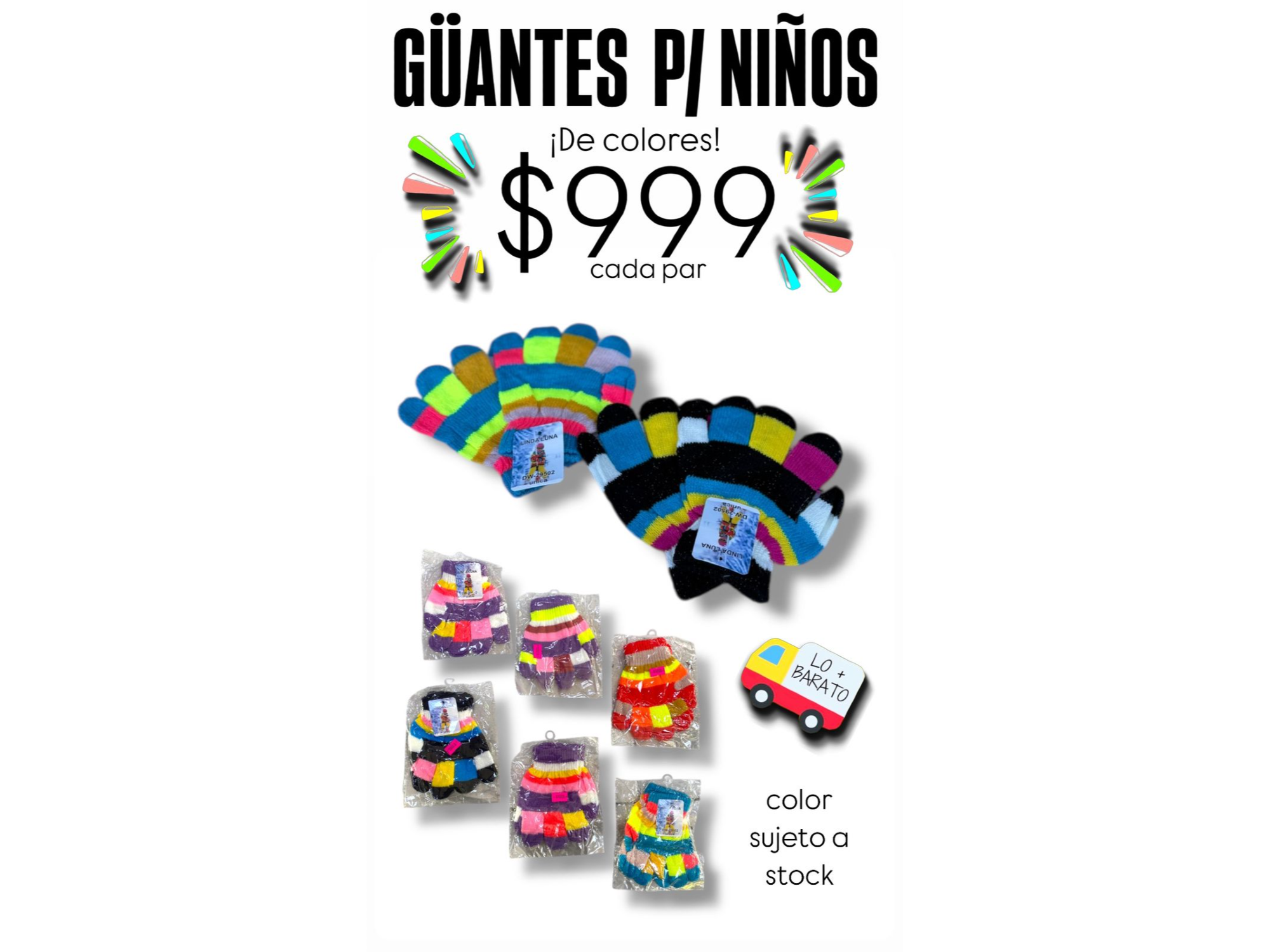 GUANTES P/ NIÑOS