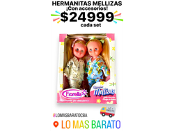 HERMANITAS MELLIZAS CON ACCESORIOS
