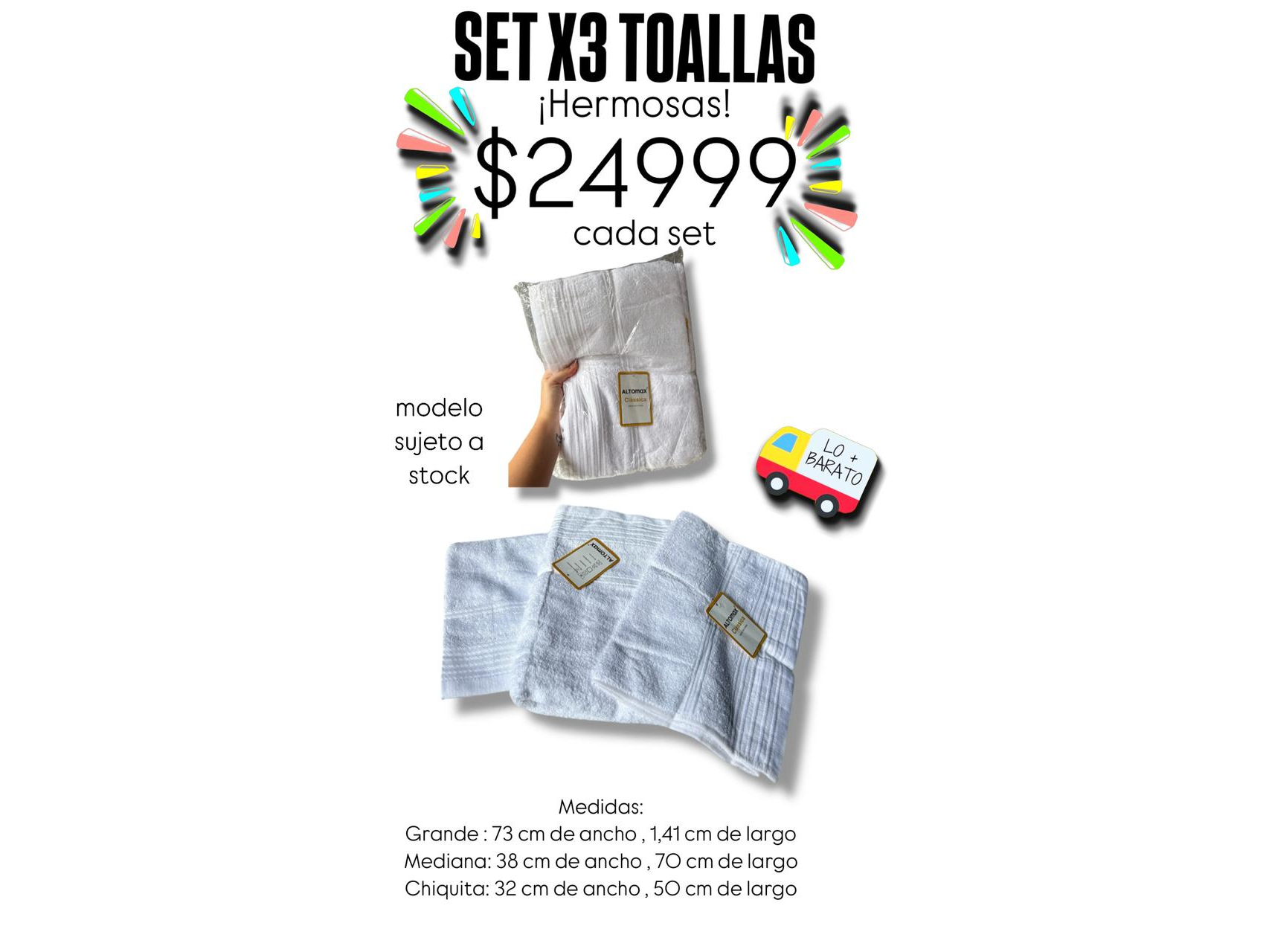 SET X3 TOALLAS