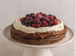 Brownie con frutos rojos