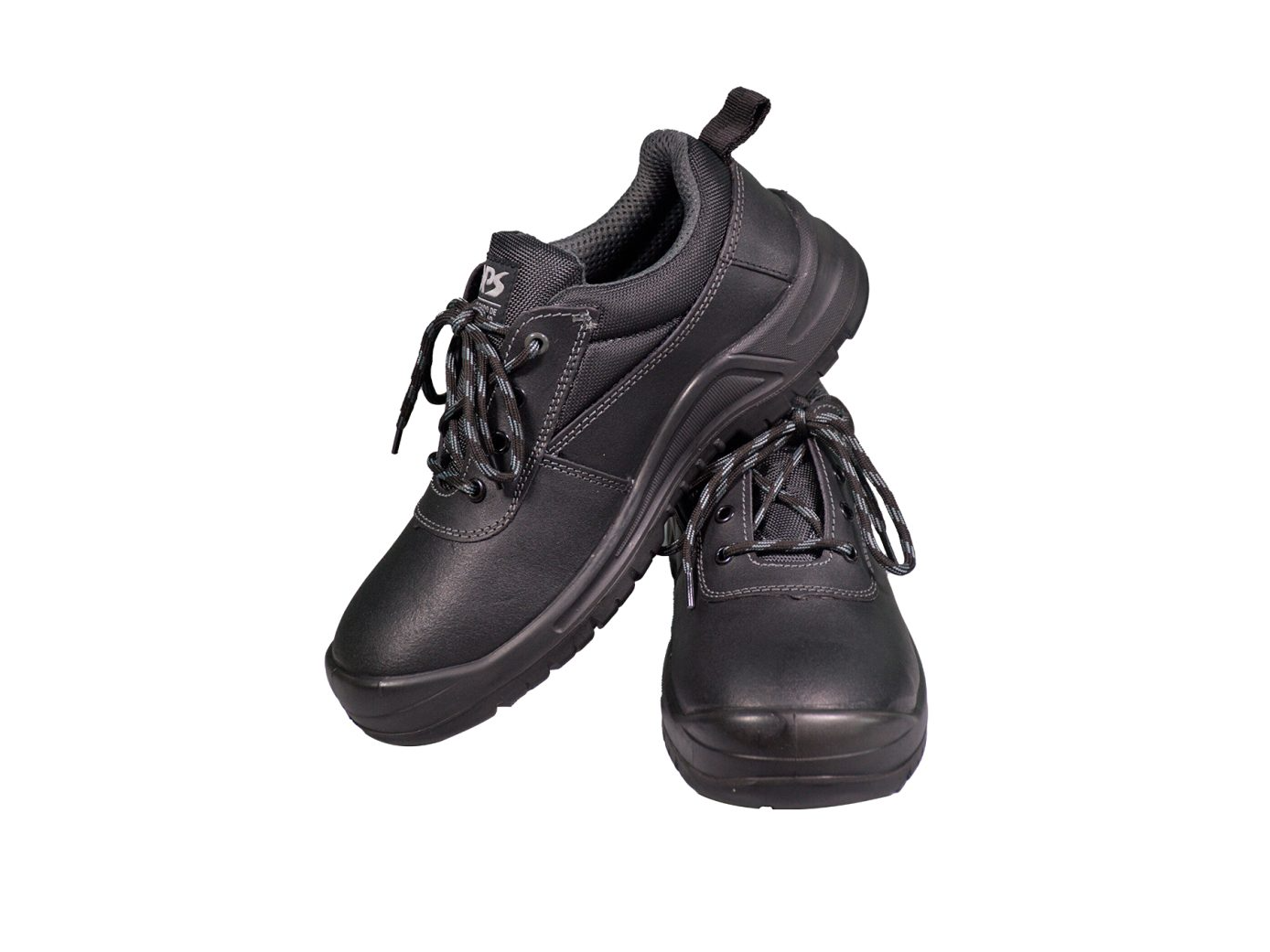 Zapato de seguridad, cuero descarne negro, puntera de acero