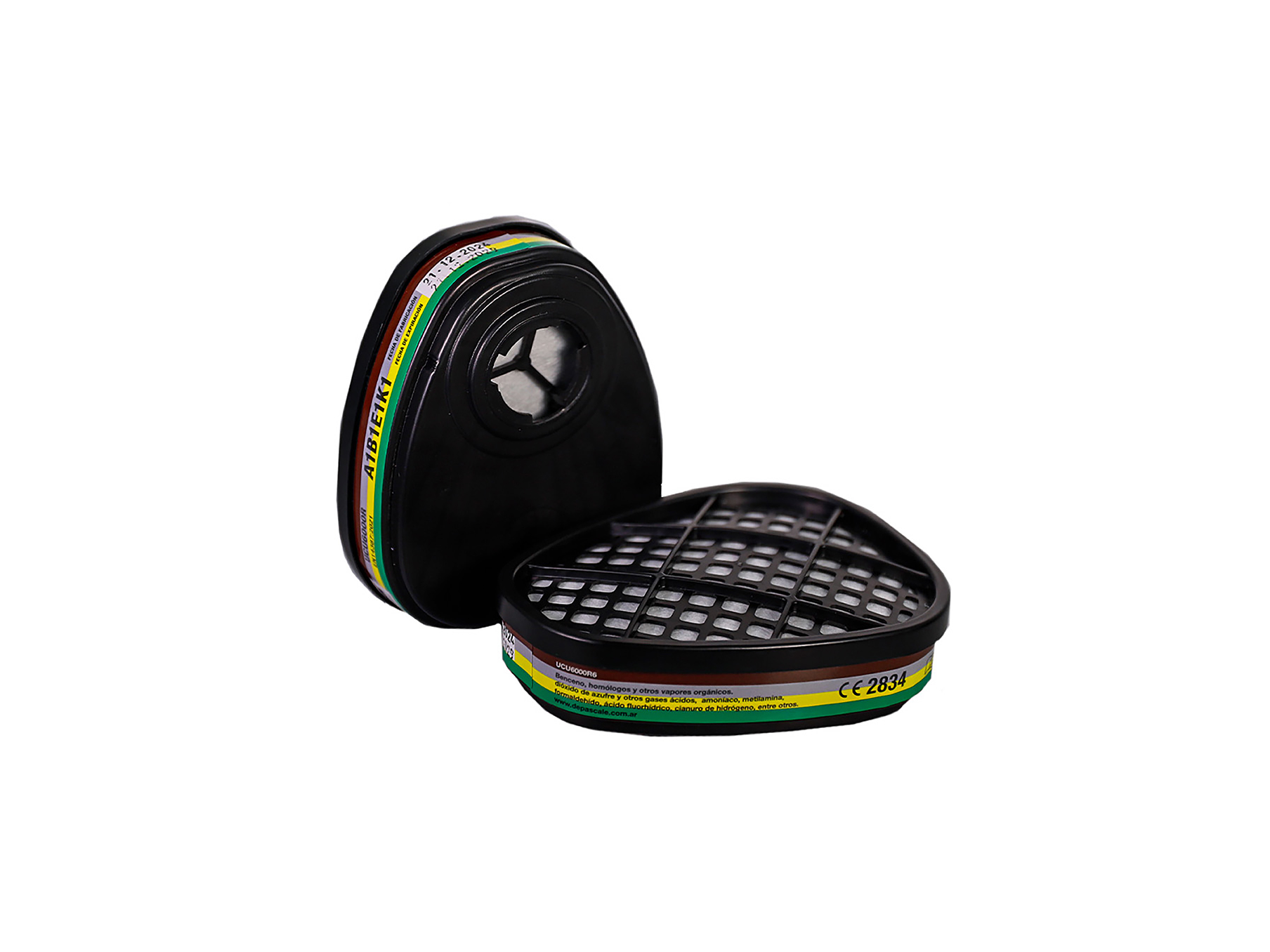 Cartucho Filtro Multi Gas Acido y Vapores Organicos (Kit por dos unidades) UCU6000R6