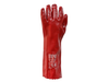 Guante PVC rojo largo total 40 cm 31545