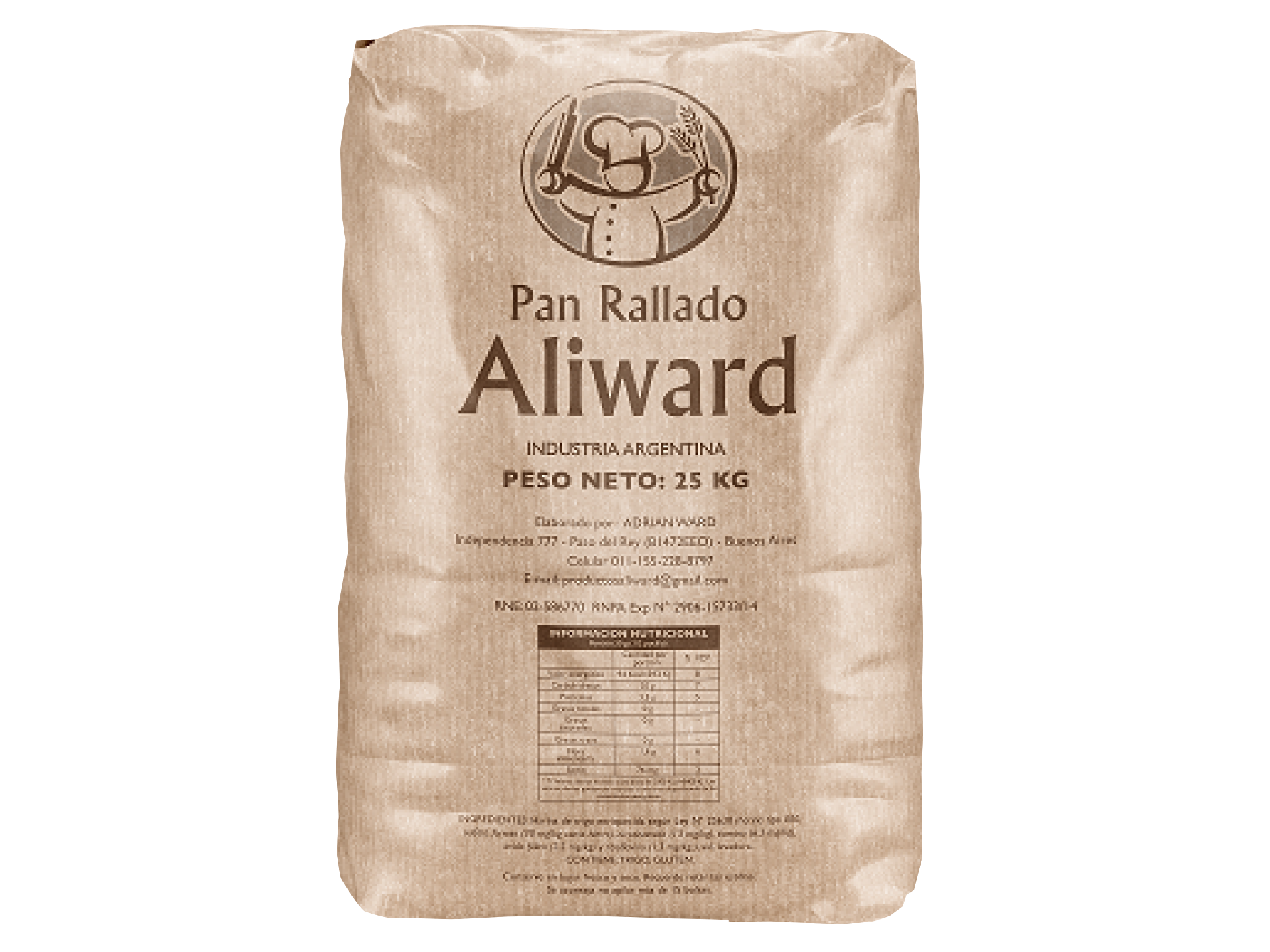 PAN RALLADO ALIWARD TIPO PANADERIA X 25 Kgrs