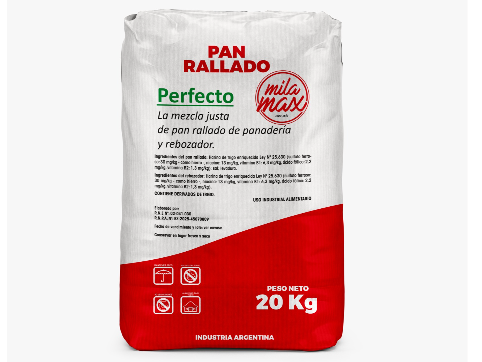 PAN RALLADO PANADERIA PERFECTO  X 20 Kgrs