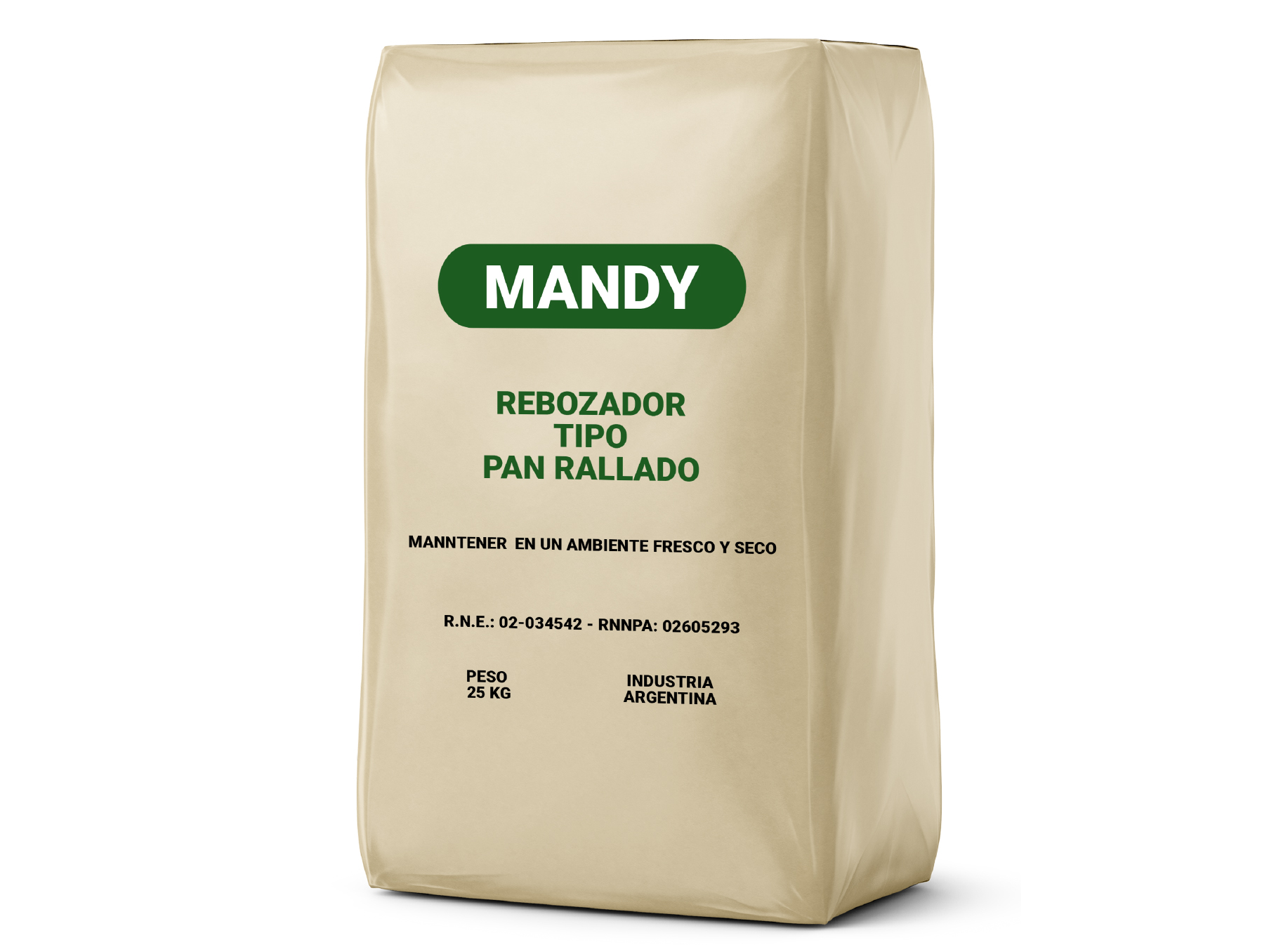 REBOZADOR MANDY TIPO PAN RALLADO X 25 Kgrs