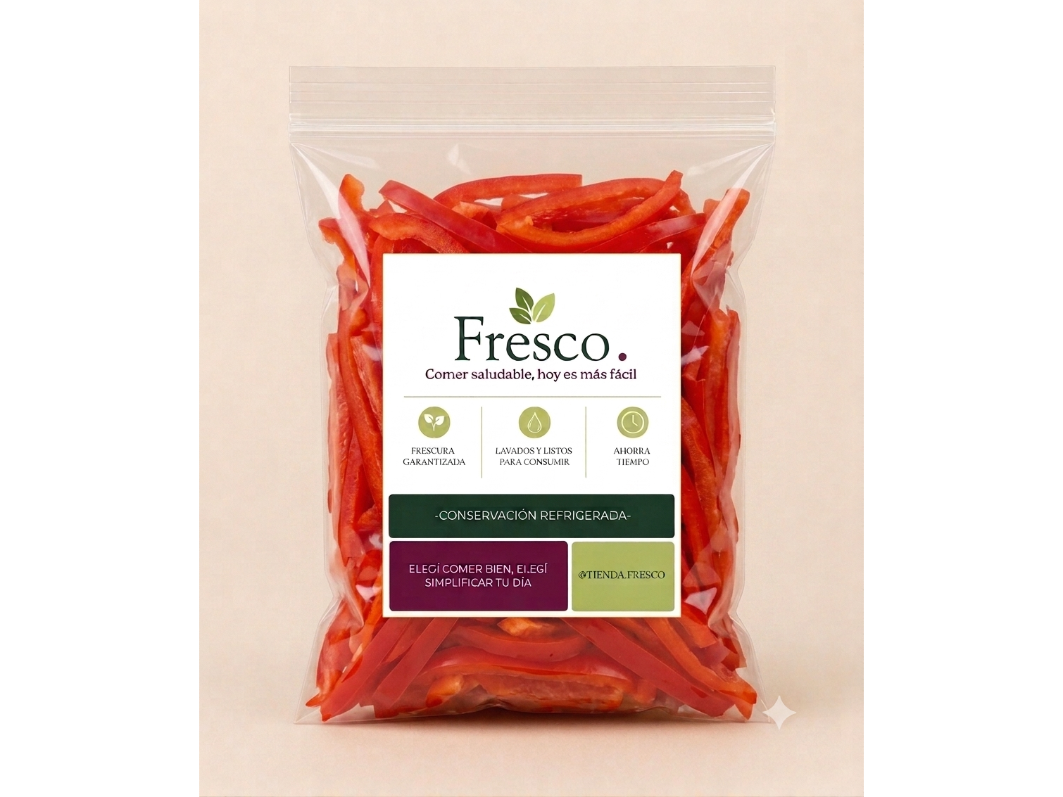 Pimiento rojo en juliana