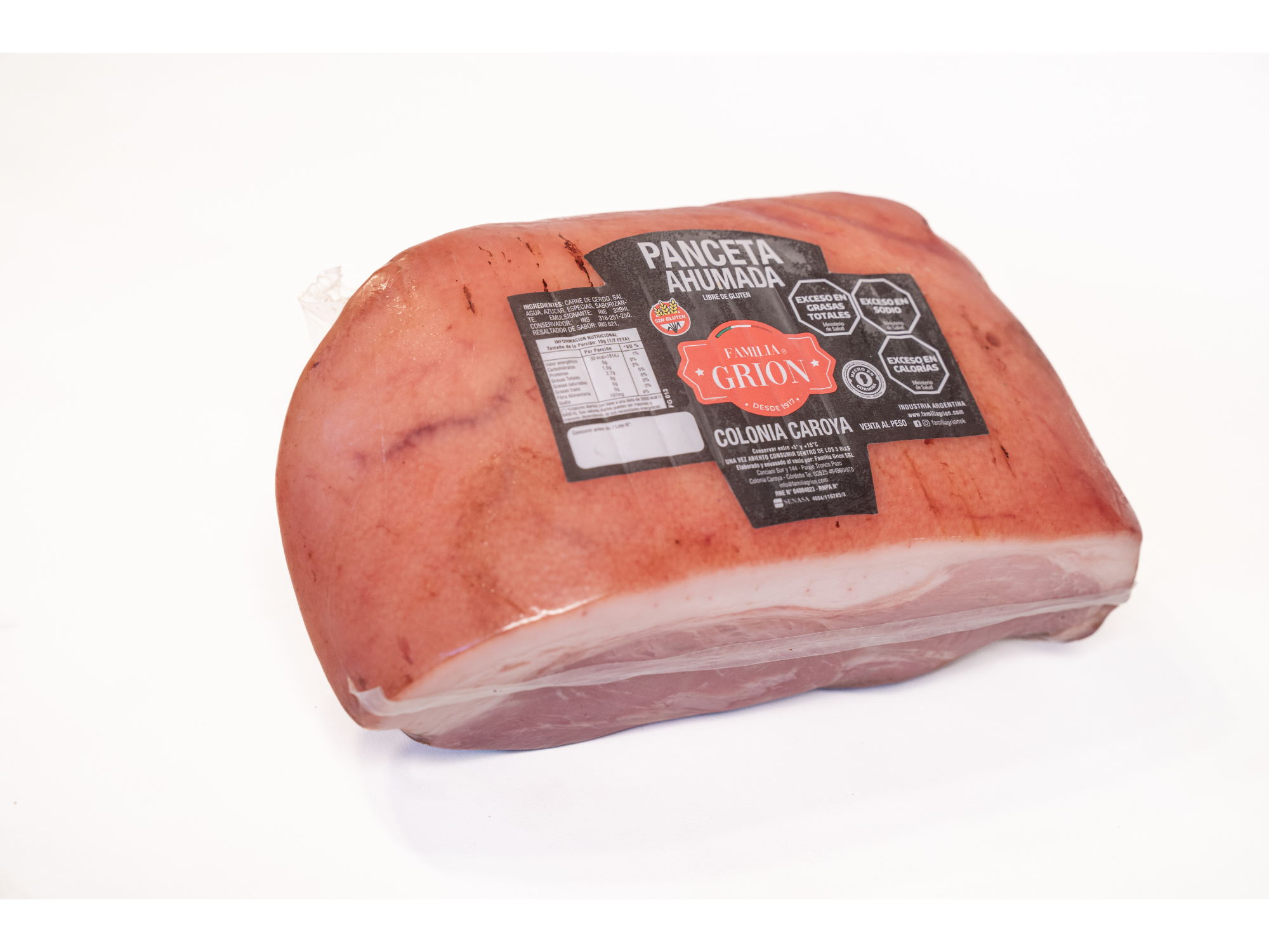 PANCETA AHUMADA AMERICANA - GRION - (peso aprox, 1,8 Kg)