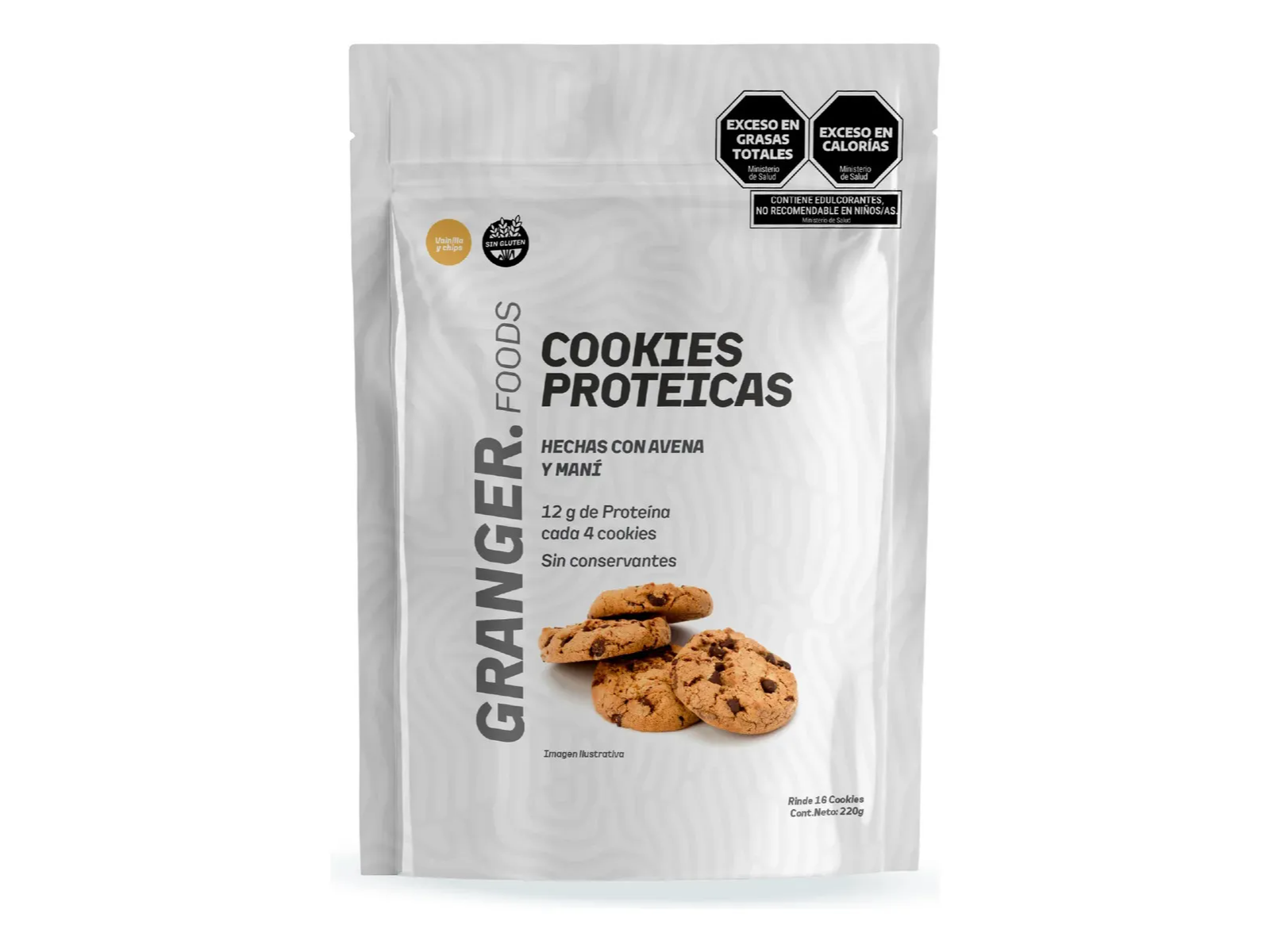Cookies Proteicas con Chips de Chocolate 220gr