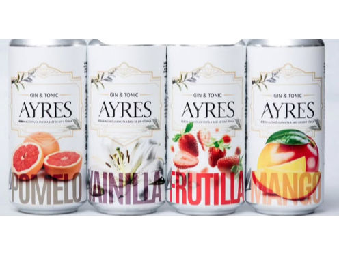 2 Latas de G&T Saborizados Ayres
