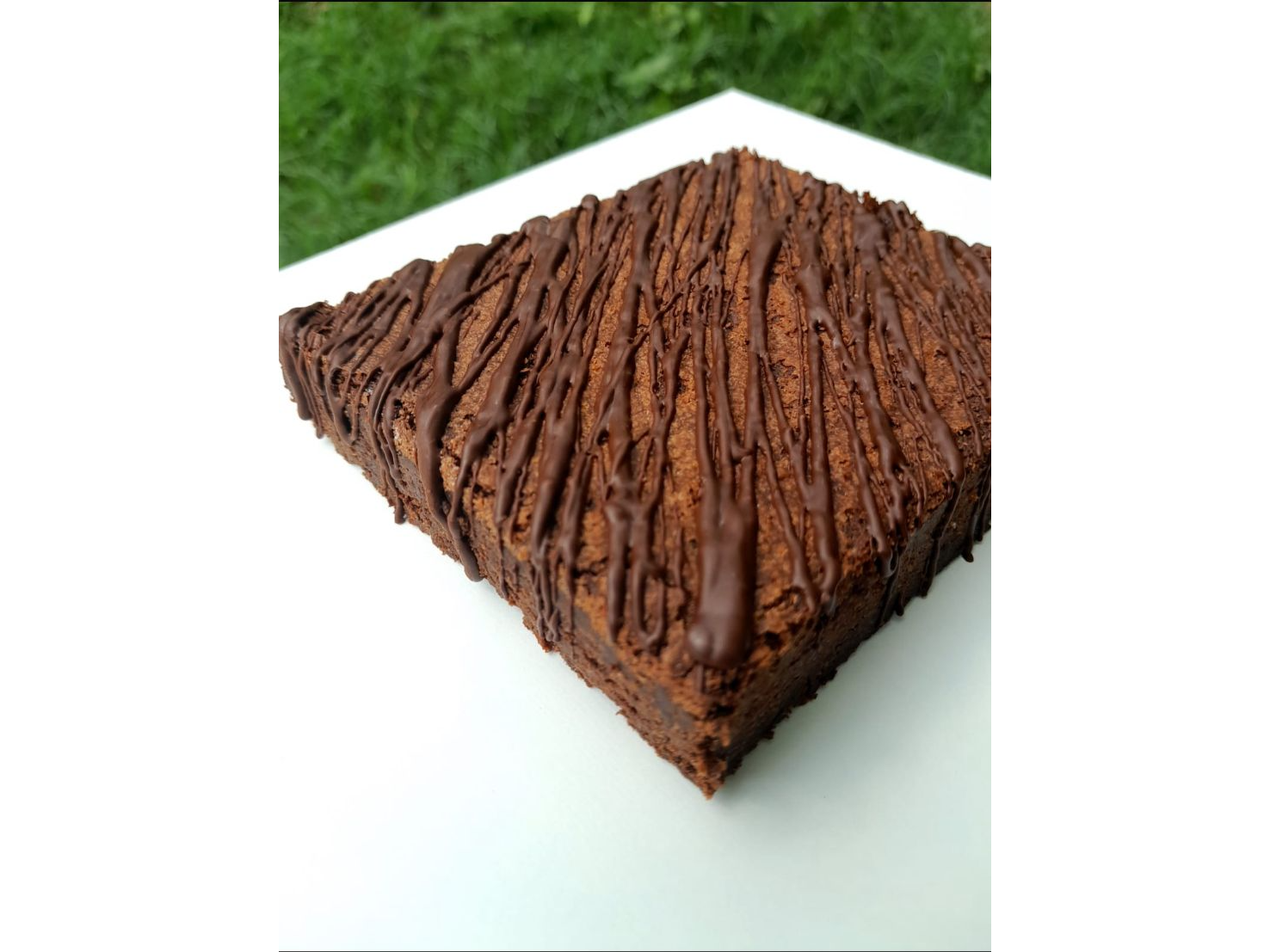Porción de brownie