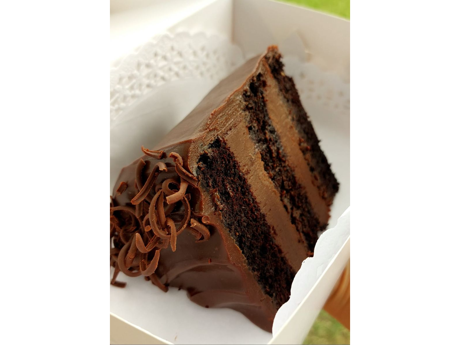 Porción torta doble chocolate