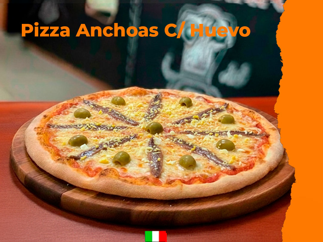 Pizza Anchoas C/ Huevo