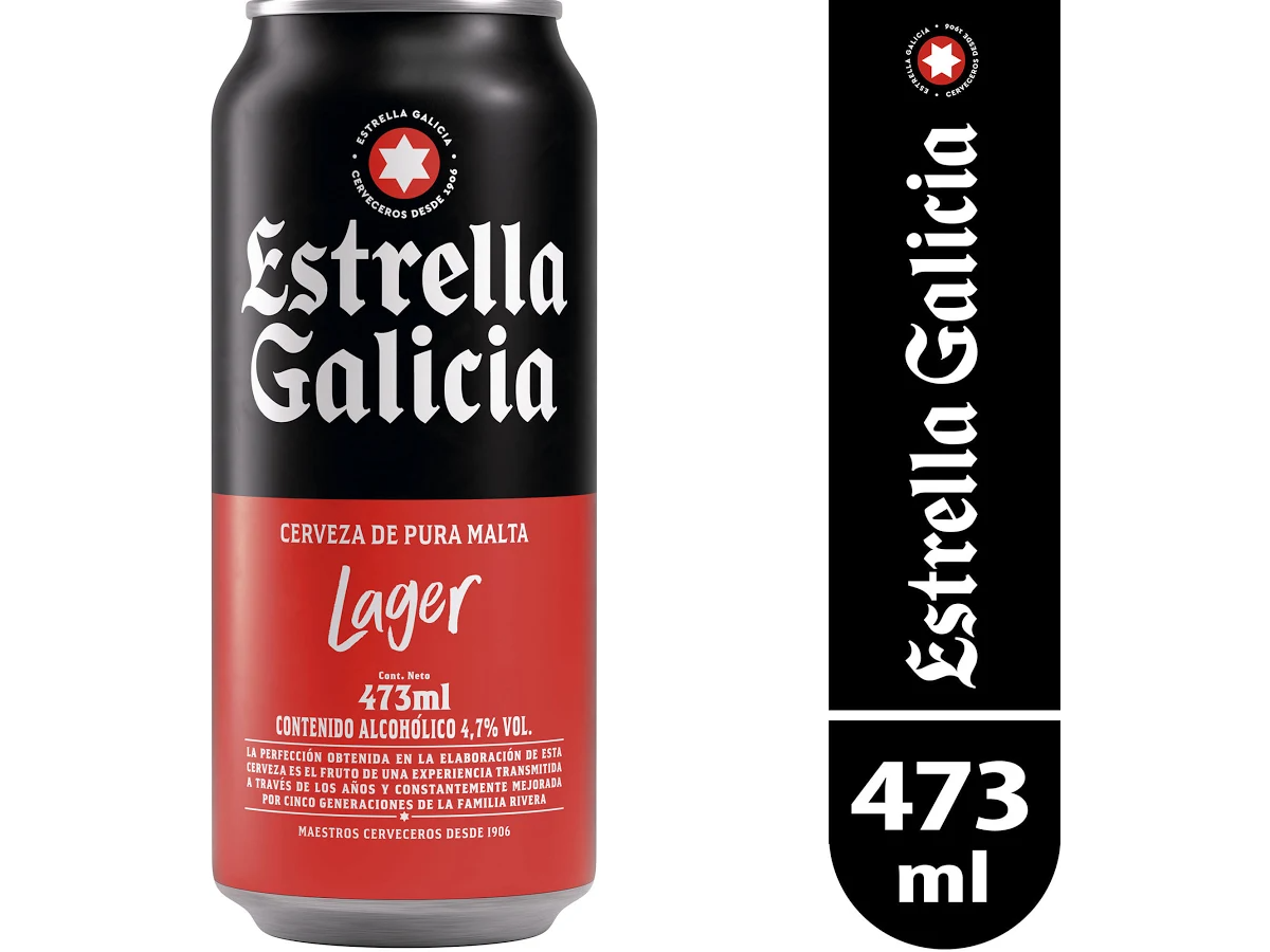 Cerveza Estrella x 473 lata