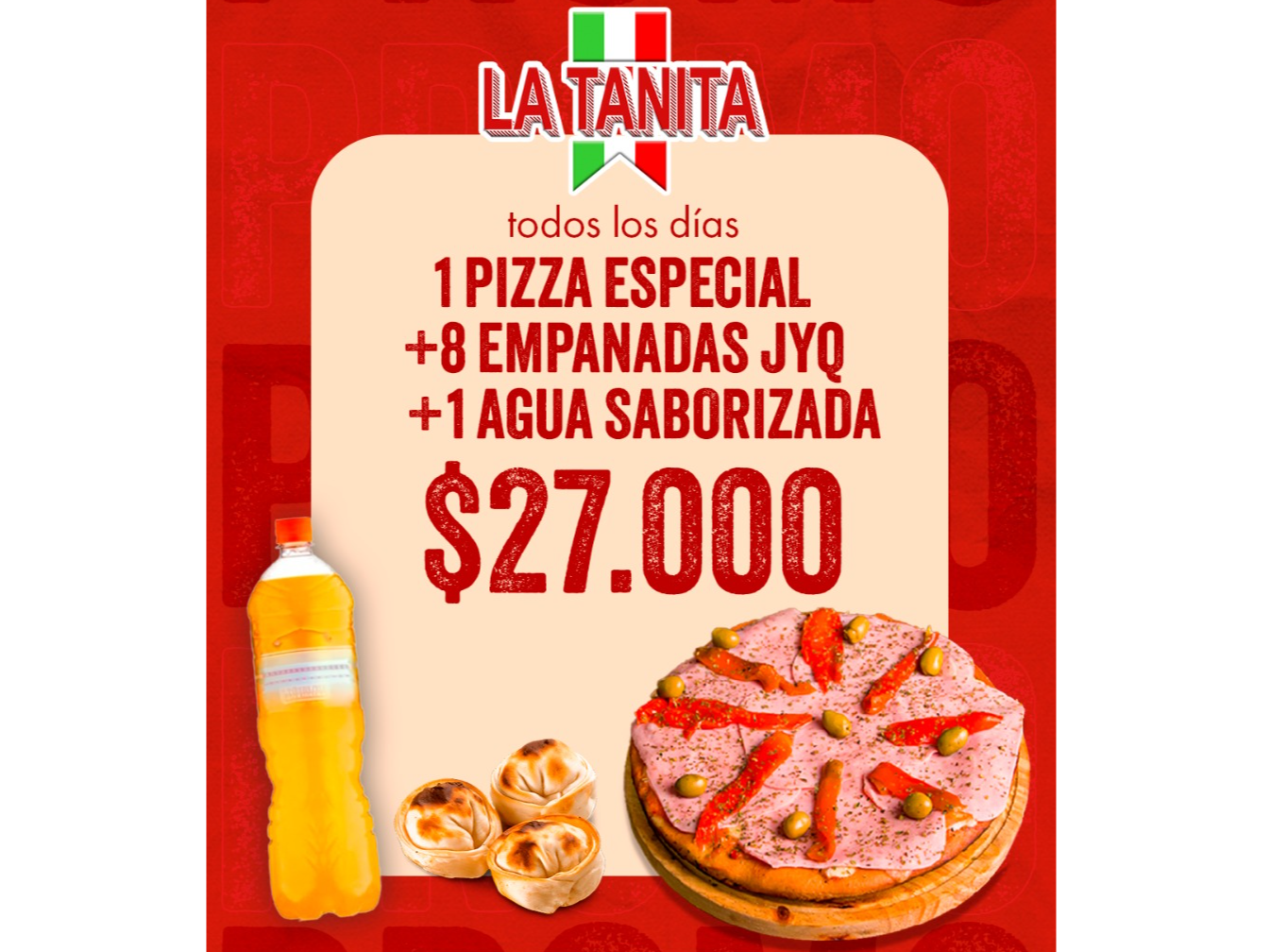 Promo  - Pizza Especial + 8 Empanadas JyQ