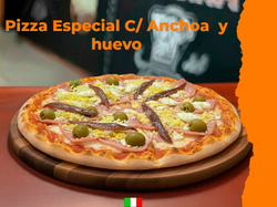 Pizza Especial C/ Anchoa y huevo