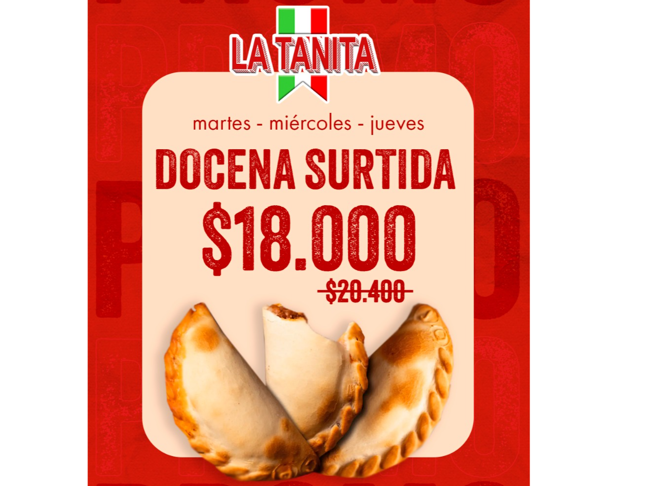 PROMO DOCENA DE EMPANADAS