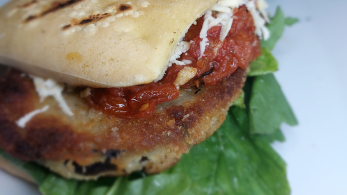 Sandwich milanesa de berenjena