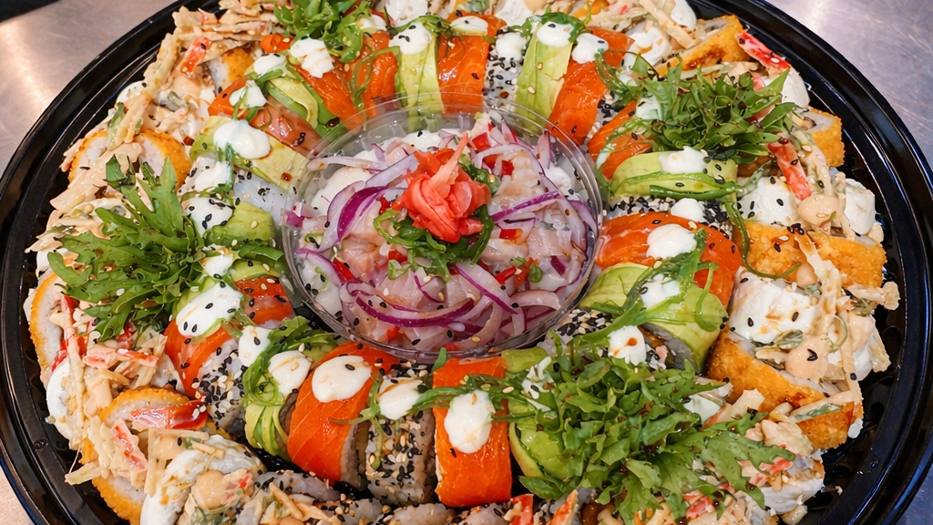 TORTAS y barcos de sushi