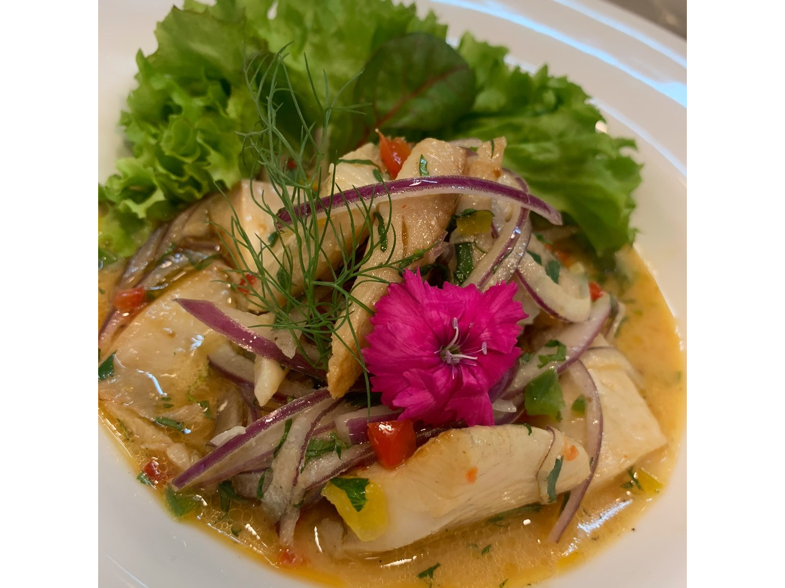 Ceviche de pescado blanco