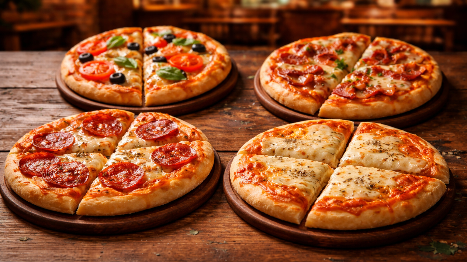 Pizzas Individuales (4 porciones)