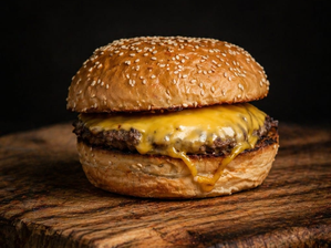 Hamburguesa Smash simple con cheddar de Pizzotas