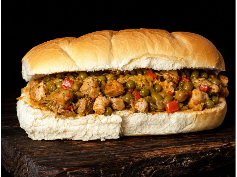 Sándwich de pollo al disco