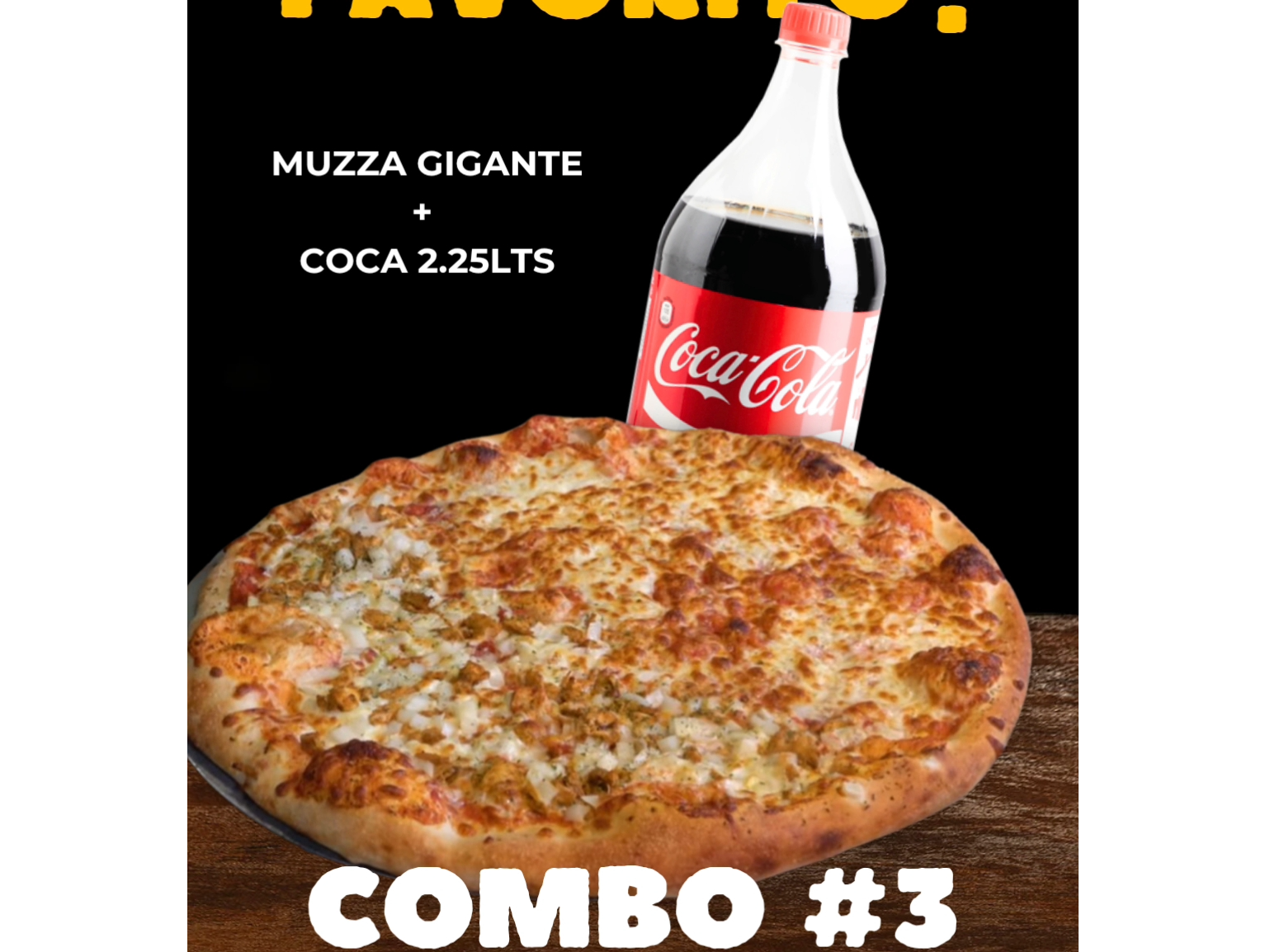 Promo 1 - (Muzza gigante + gaseosa 2.25lts)