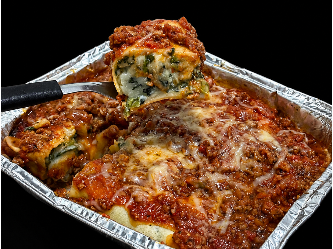 Canelones de verdura y queso