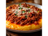 Viernes: POLENTA CON SALSA BOLOÑESA, CHORIZO Y QUESO CREMOSOS