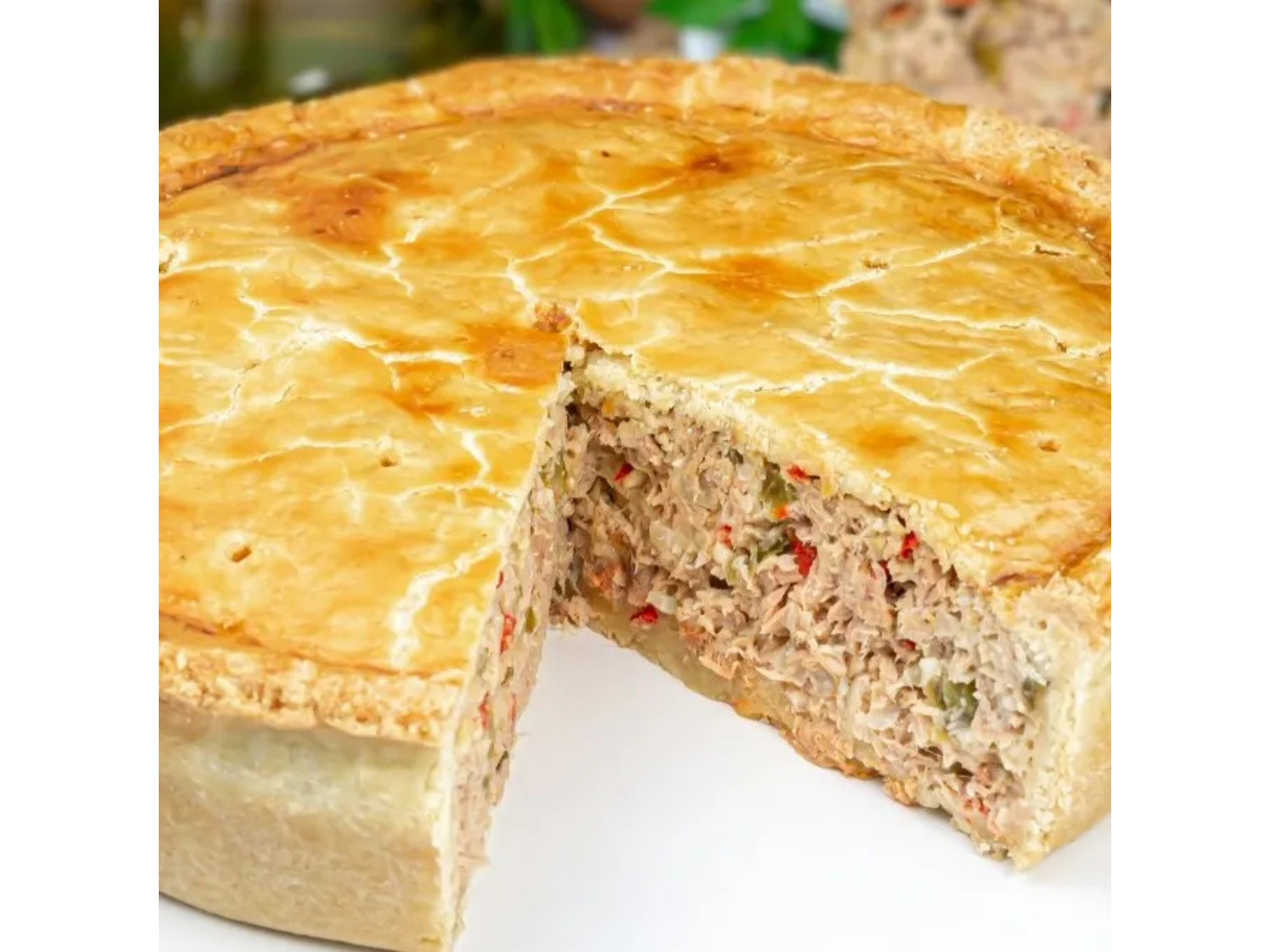 Miércoles: Tarta de pollo, espinaca, queso cremoso, + croquetas de verduras.
