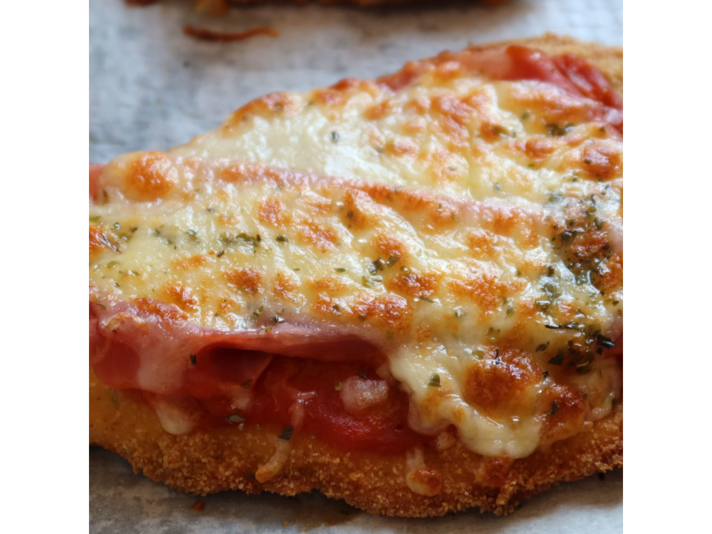 Viernes: Milanesas de pollo a la napolitana con pure de papa + pure de calabaza.
