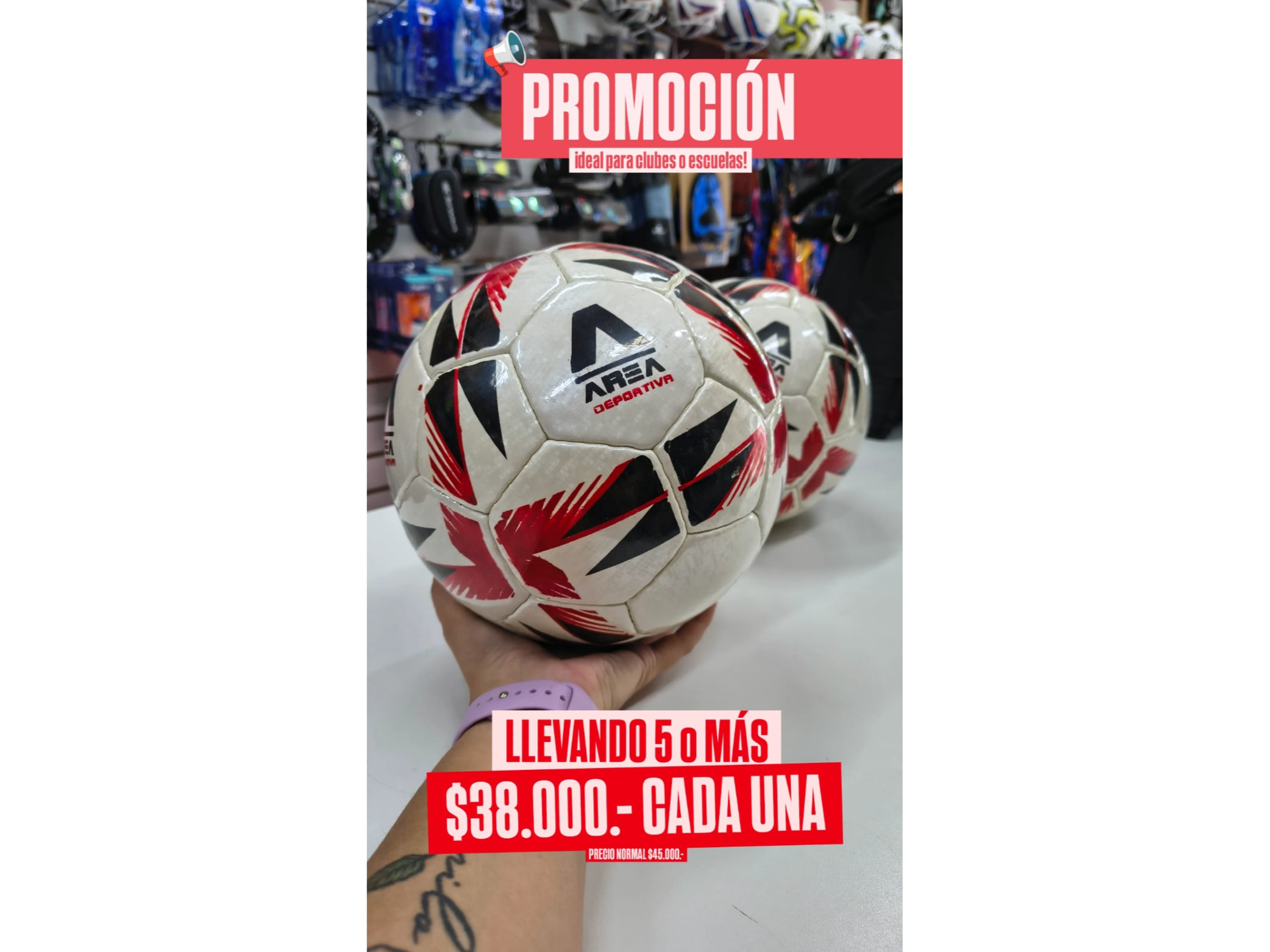 PROMOCION PELOTA AREA DEPORTIVA