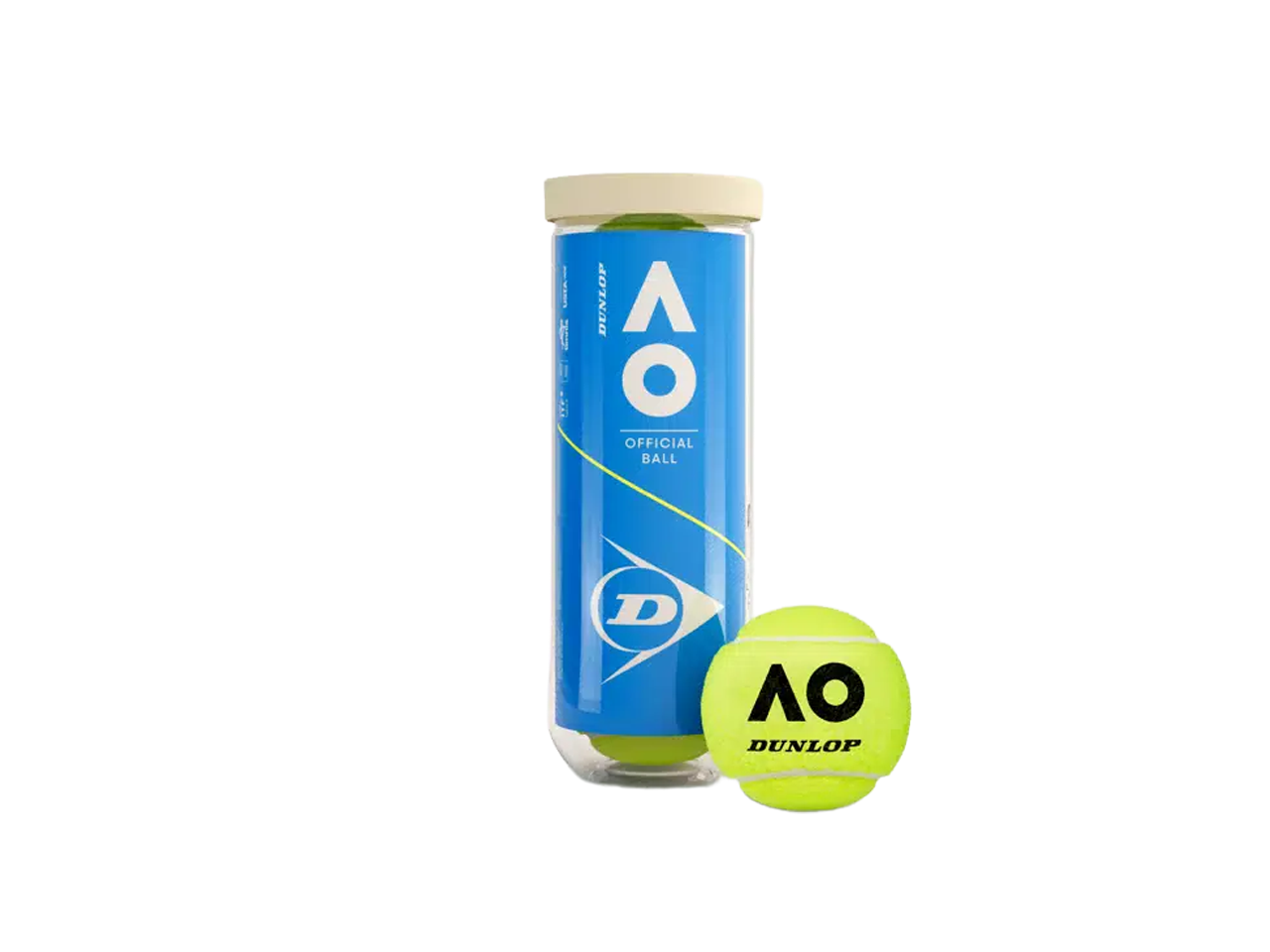 TUBO PELOTAS DE TENIS DUNLOP AUSTRALIAN OPEN x3