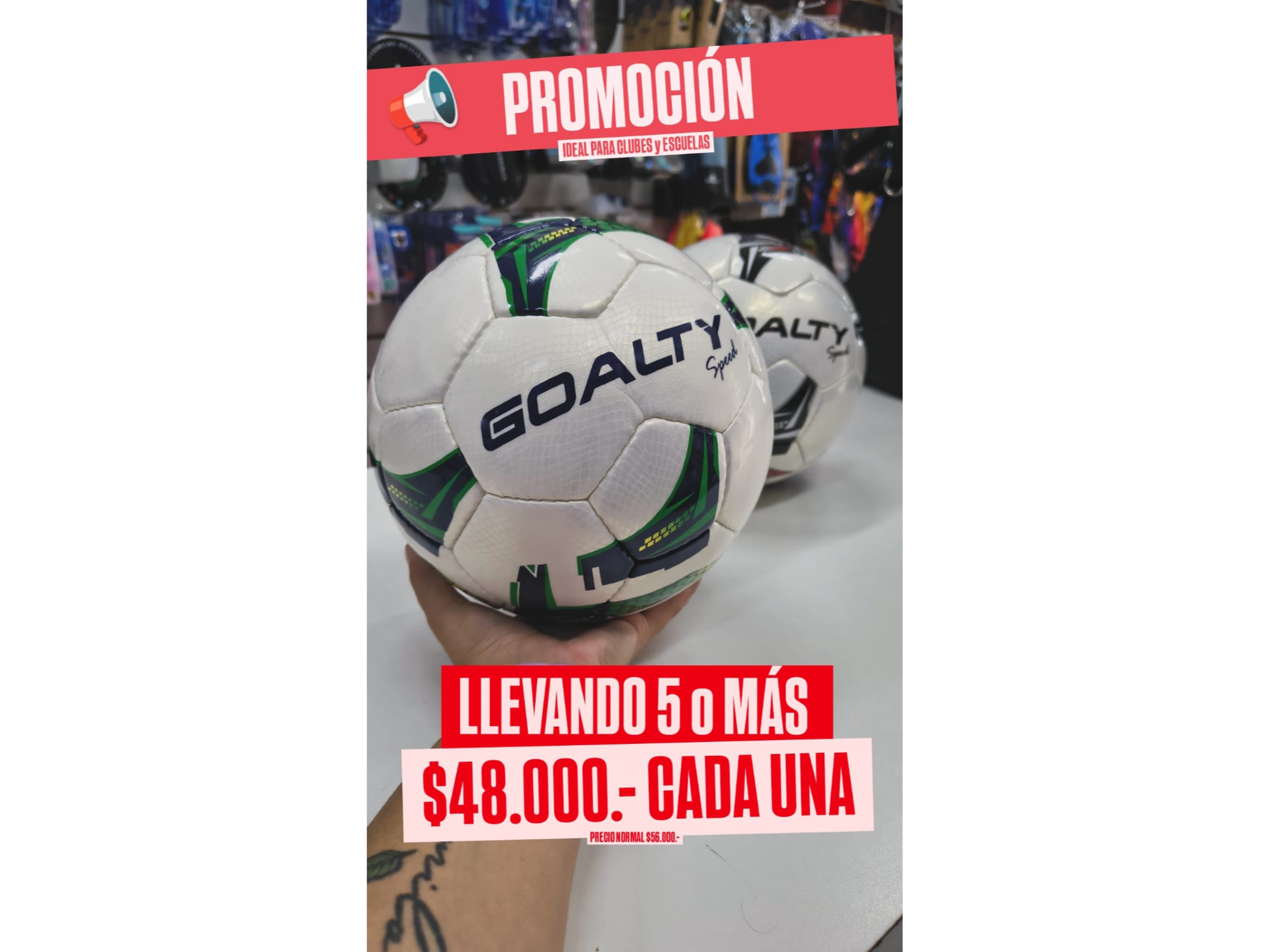 PROMOCION PELOTA GOALTY SPEED