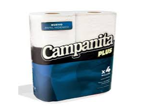 PAPEL HIGENICO CAMPANITA PLUS 4X30