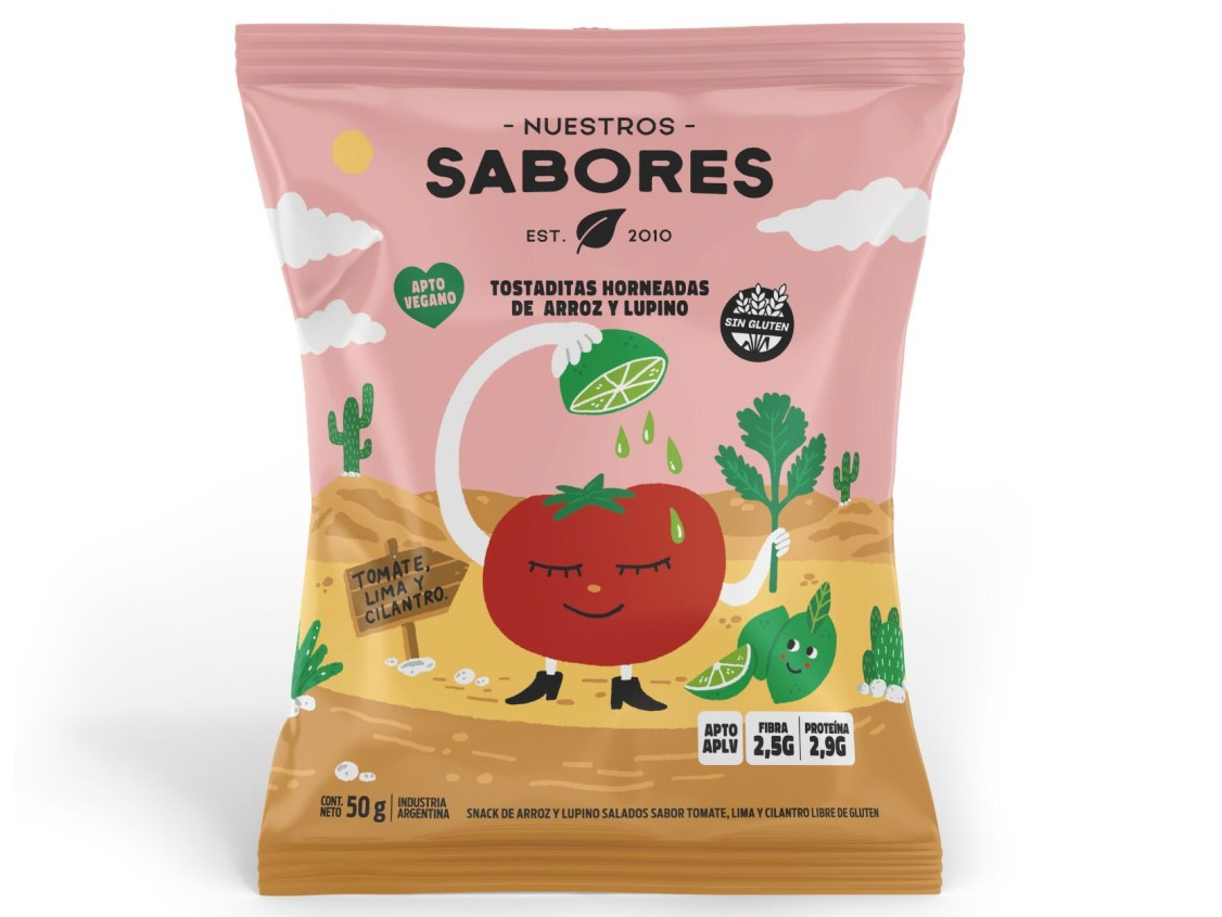 TOSTADITAS DE ARROZ TOMATE, LIMA Y CILANTRO 50G