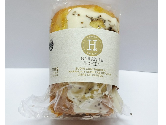 Budín mini naranja y chía x 100 grs