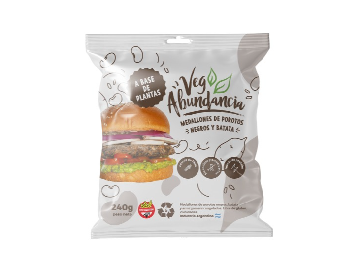 Medallones de porotos negros y batata 2U x 240 grs