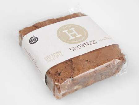 Cuadrado individual brownie con nueces X 100GR