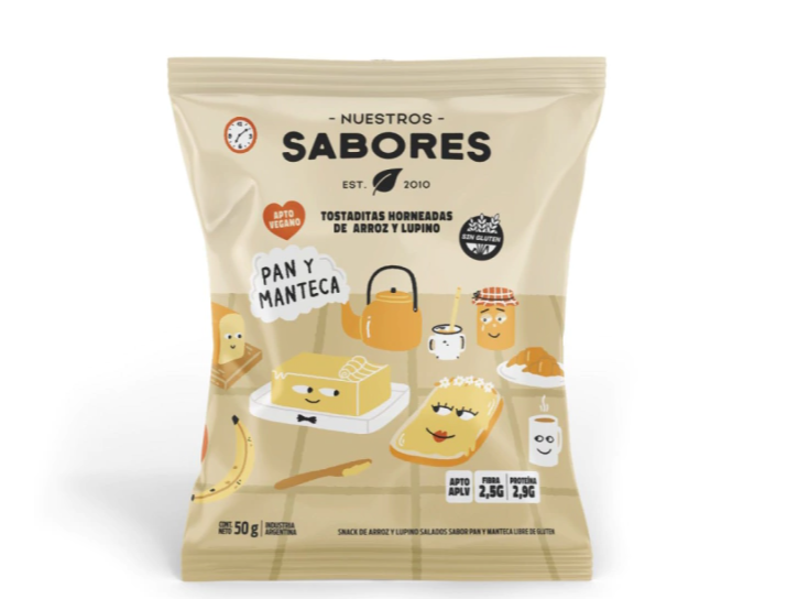 TOSTADITAS DE ARROZ PAN Y MANTECA 50G