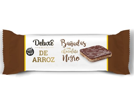 GALLETAS DE ARROZ C/BAÑO CHOC. NEGRO DELUXE X 108 GR
