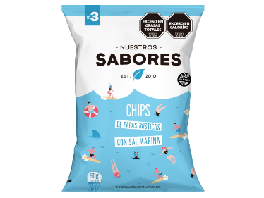 Chips de papas rústicas con sal marina