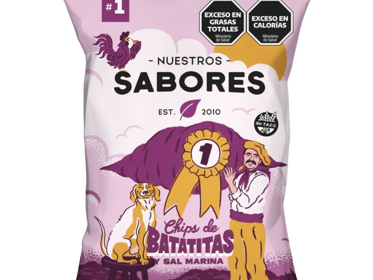 Chips de batatitas y sal marina